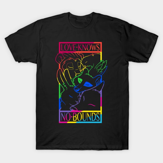 Love Knows No Bounds (dark) T-Shirt by DangerFox